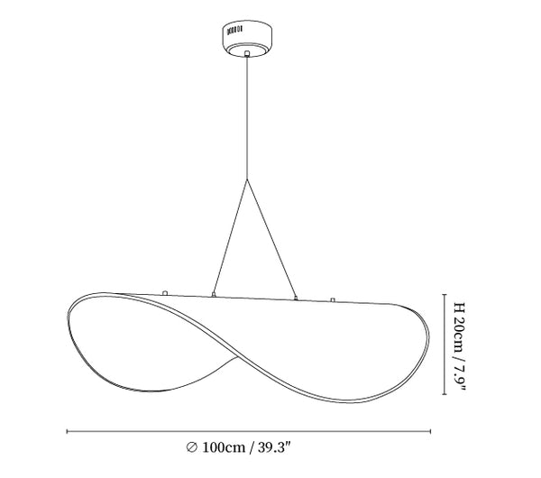 Tense Silk Pendant Light