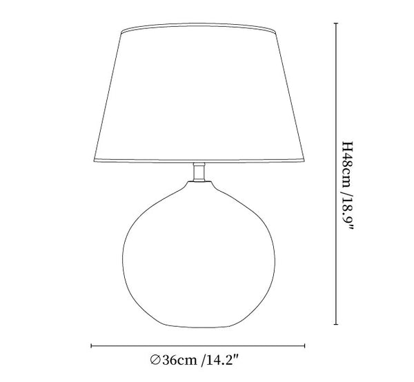 Terra Noir Textured Table Lamp