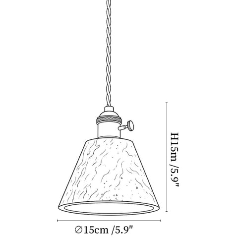 Terraform Travertine Pendant Light