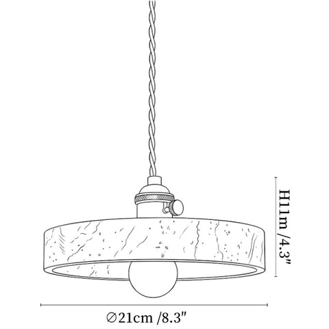 Terraform Travertine Pendant Light