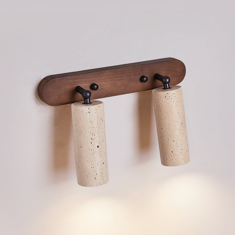 Travertine Triple Spotlight Wall Lamp