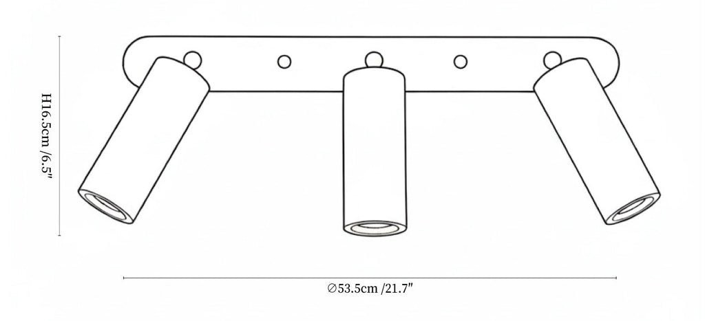 Travertine Triple Spotlight Wall Lamp