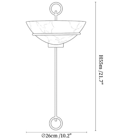 Tether Alabaster Wall Light