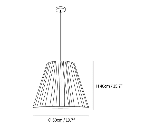 Textile Taper Pendant Lamp