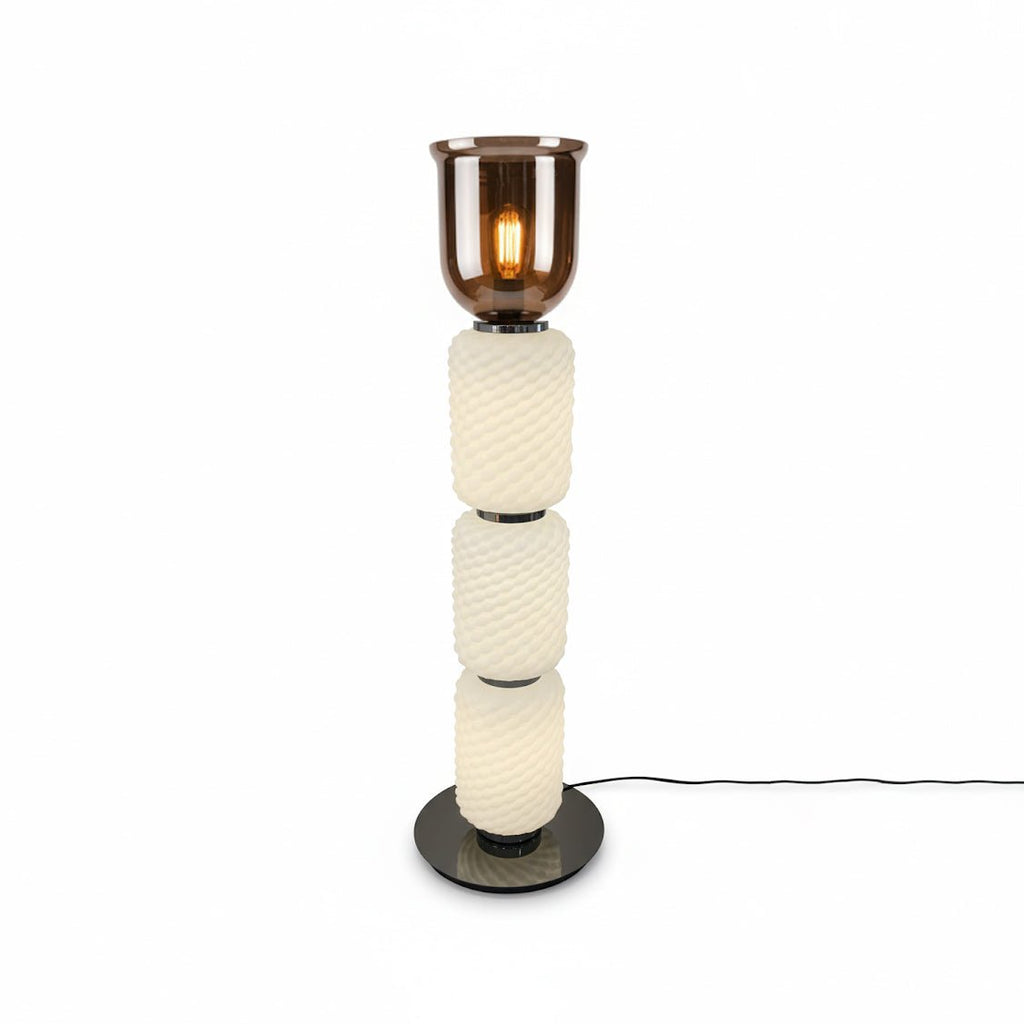Textured Layered Glass Floor Light