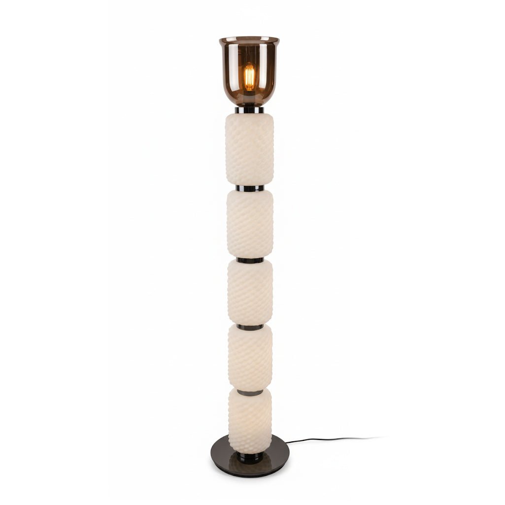 Textured Layered Glass Floor Light