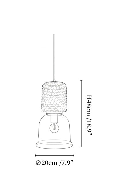 Textured Layered Glass Pendant Light
