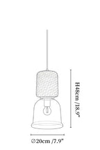 Textured Layered Glass Pendant Light