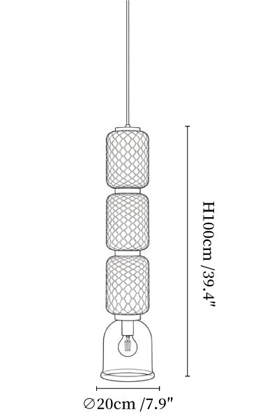 Textured Layered Glass Pendant Light