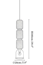 Textured Layered Glass Pendant Light