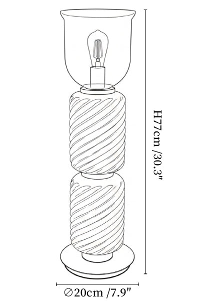 Textured Layered Glass table Light