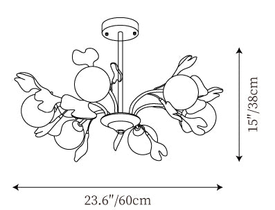 Thalassa Gingko Chandelier