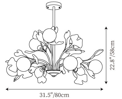 Thalassa Gingko Chandelier