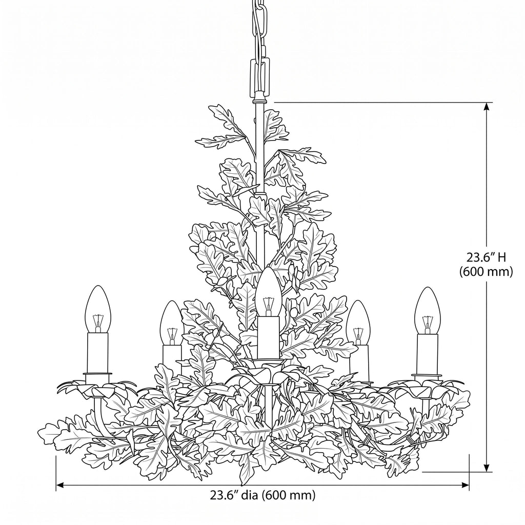 Thicket Oak Leaf Chandelier