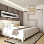 Three Tiered Wood Beaded Chandelier