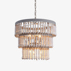 Three Tiered Wood Beaded Chandelier