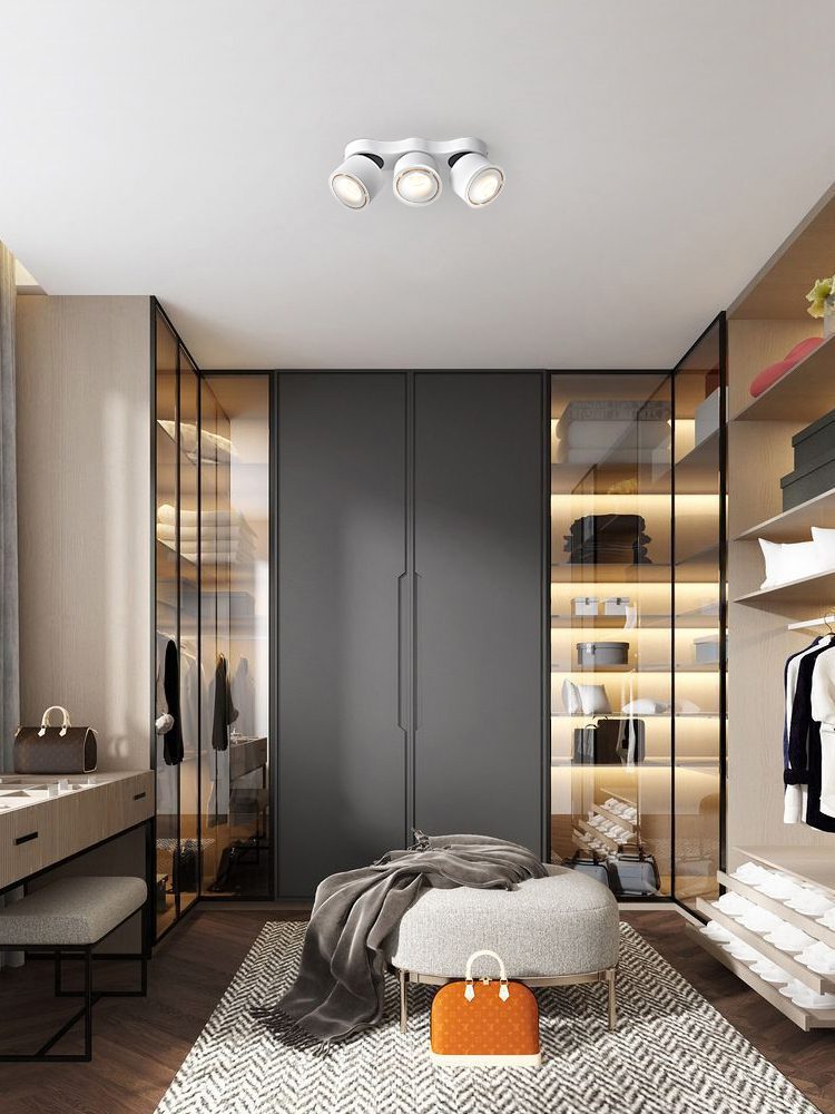Three - heads Rotating Folding Ceiling Lamp