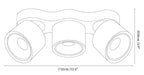 Three-heads Rotating Folding Ceiling Lamp