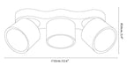 Three-heads Rotating Folding Ceiling Lamp