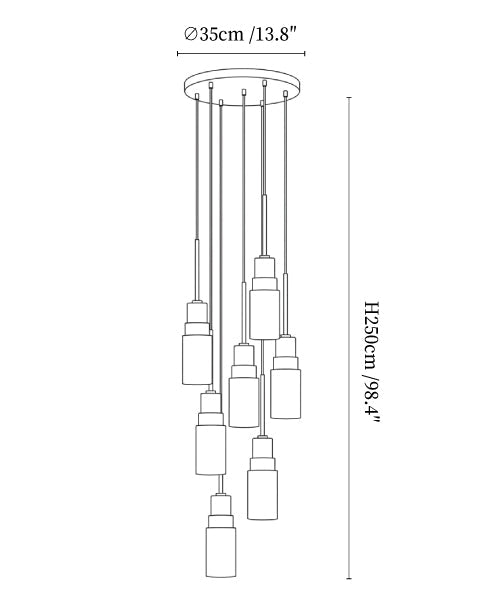 Tiered Alabaster Cluster Chandelier