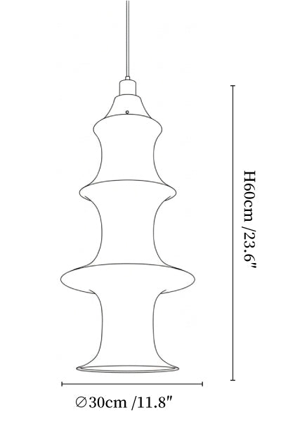 Tiered Column Pendant Light
