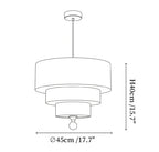 Tiered Fabric Pendant Light