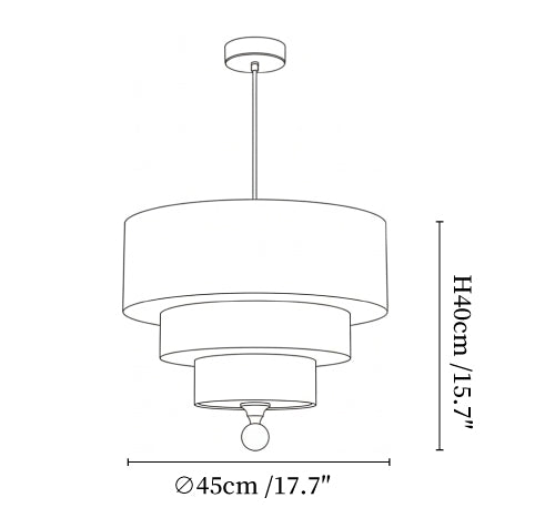 Tiered Fabric Pendant Light