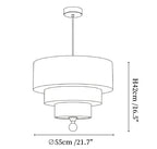 Tiered Fabric Pendant Light