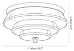 Tiered Glass  Ceiling Light