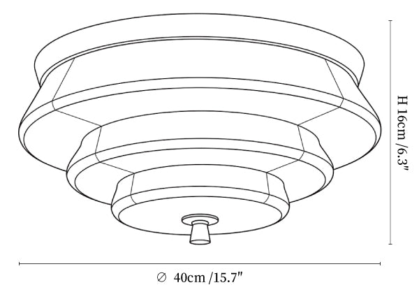 Tiered Glass  Ceiling Light
