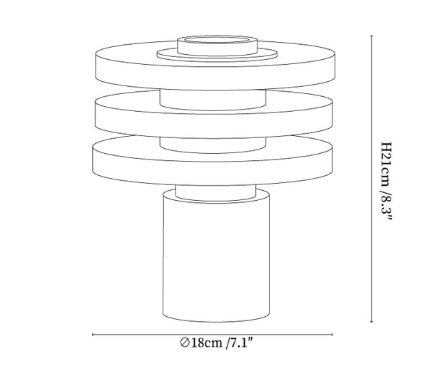 Tiered Obelisk Alabaster Table Lamp
