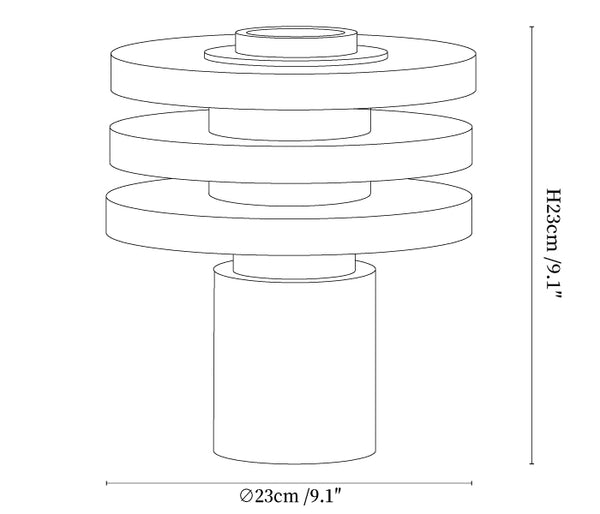 Tiered Obelisk Alabaster Table Lamp