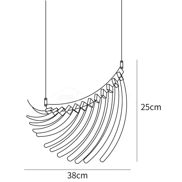 Tiered Palmette Chandelier