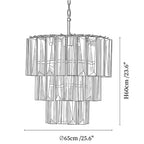 Tiered Tube Glass Chandelier