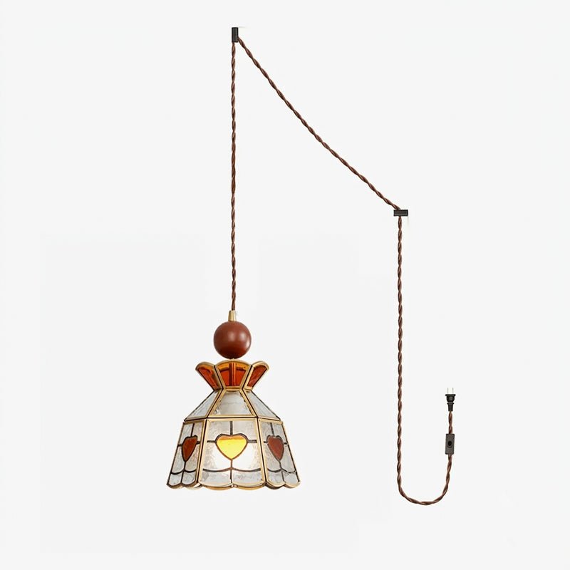 Tiffany Stained Glass Swag Pendant Lamp