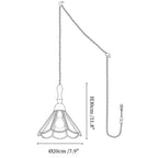 Tiffany Stained Glass Swag Pendant Lamp