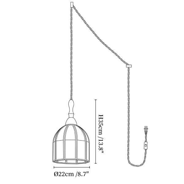 Tiffany Stained Glass Swag Pendant Lamp