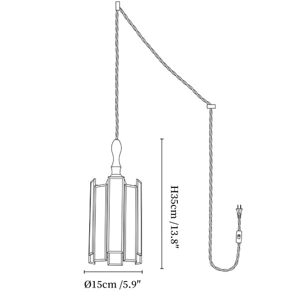 Tiffany Stained Glass Swag Pendant Lamp