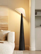 Tilt Hat Wooden Floor Lamp