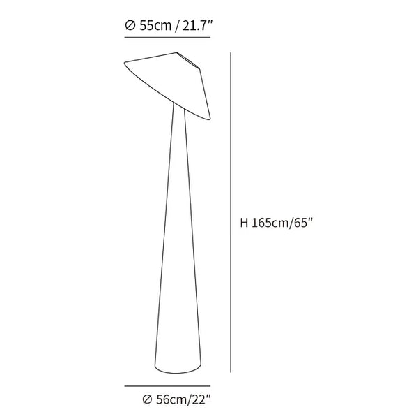 Tilt Hat Wooden Floor Lamp