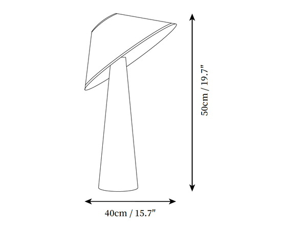 Tilt Hat Wooden Table Lamp