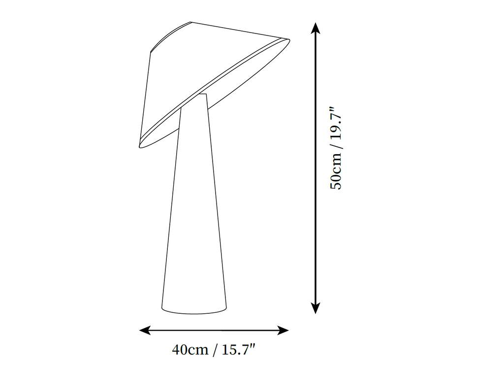 Tilt Hat Wooden Table Lamp