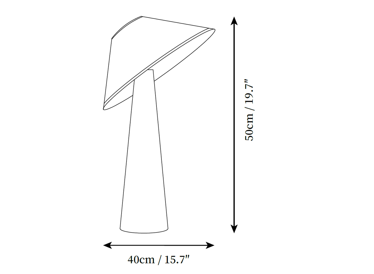 Tilt Hat Wooden Table Lamp