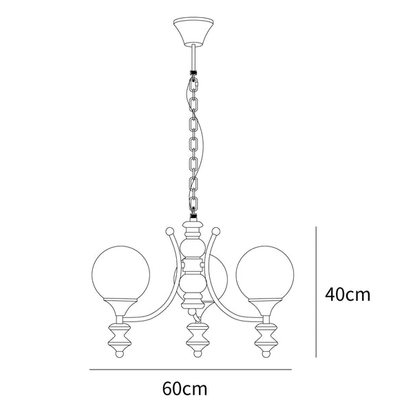 Tina Wooden Chandelier