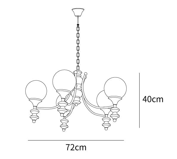 Tina Wooden Chandelier