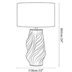 Tortile Twisted Ceramic Table Lamp