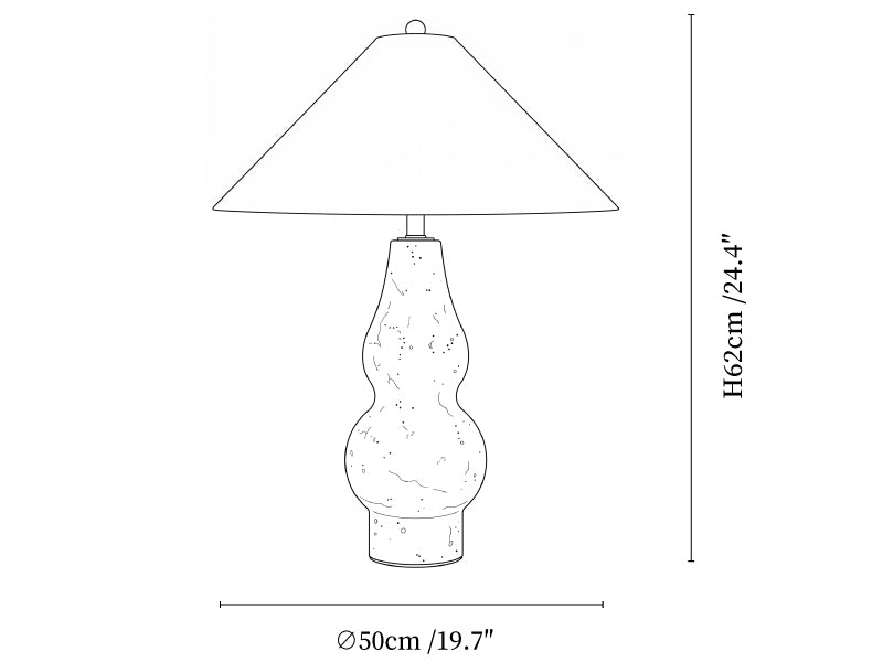 Tovelle Yellow Travertine Table Lamp