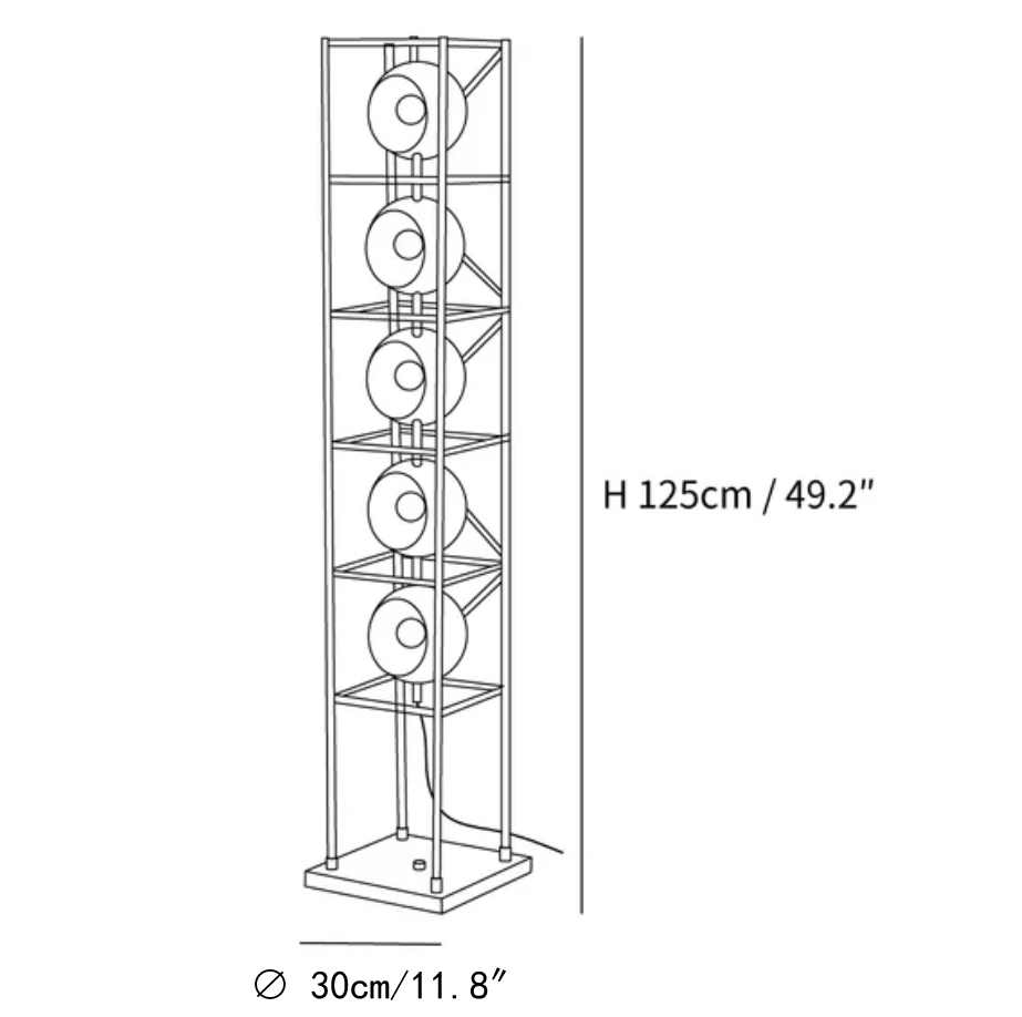 Tower of Spheres Floor Lamp