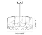 Traditional Classic Metal Glass Chandelier