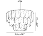 Traditional Classic Metal Glass Chandelier